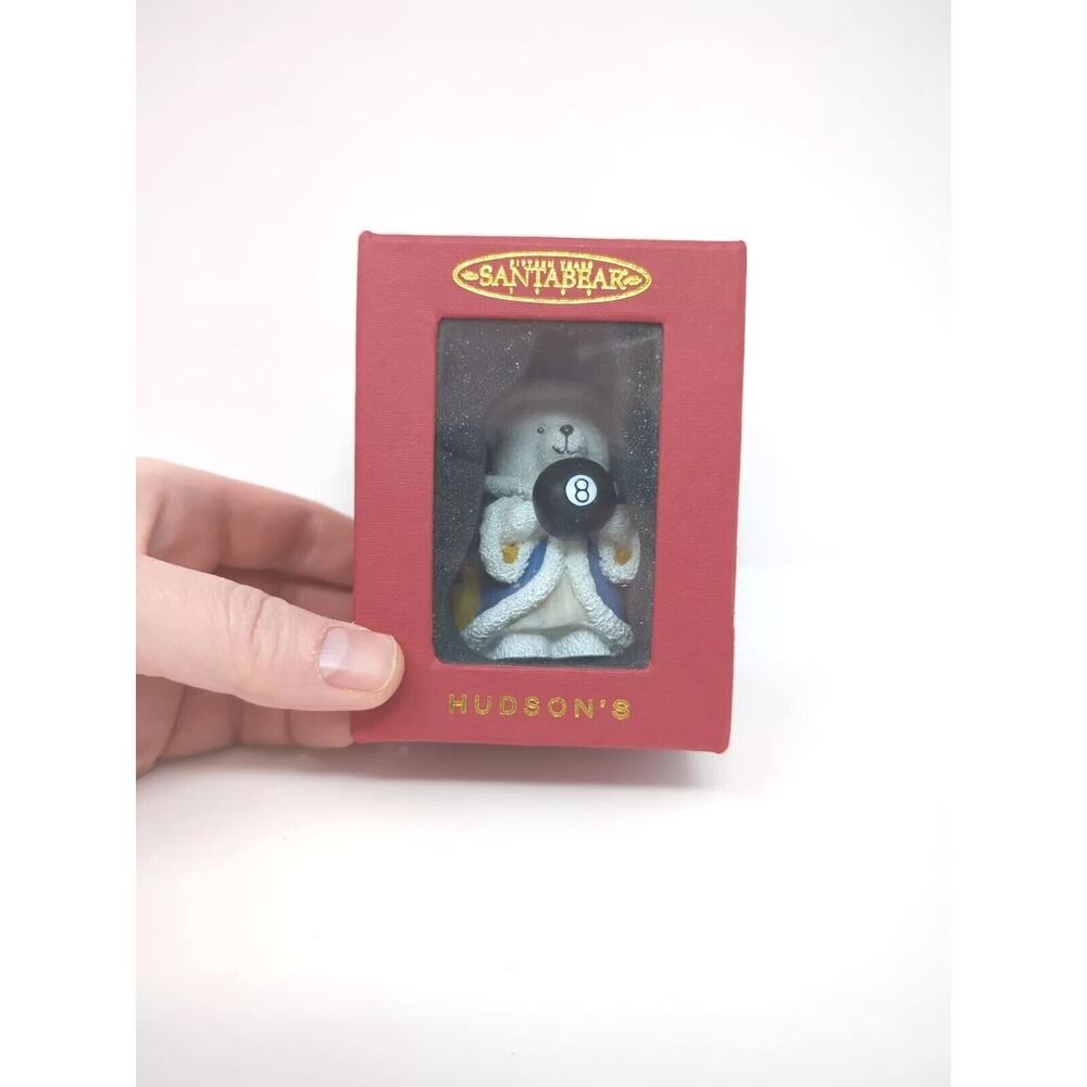 HUDSON'S 1999 SANTA BEAR w/ MAGIC 8 BALL made for Marshall Fields fast shipping